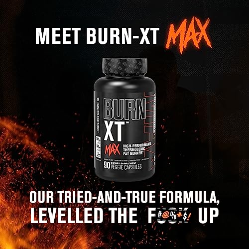 Jacked Factory Burn-XT Max - High-Performance Thermogenic Fat Burner & Appetite Suppressant for Men & Women w/PurCaf Organic Caffeine, MitoBurn, Green Tea, Acetyl L Carnitine & More - 90 Capsules