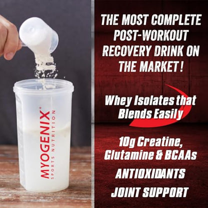 Myogenix Aftershock Post Workout, Muscle Growth Whey Protein Powder | Anabolic Whey Protein and Mass Building Carbohydrates | Amino Stack Creatine and Glutamine Plus BCAAs | Fruit Punch 3 LBS