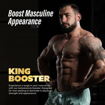 WARRIOR PROTOCOL King Booster Male Testosterone Pills - Anabolic Supplement for Lean Muscle Growth, Boost Stamina, Recovery Support for Men | with Turkesterone, Tongkat Ali and Fadogia Agrestis.