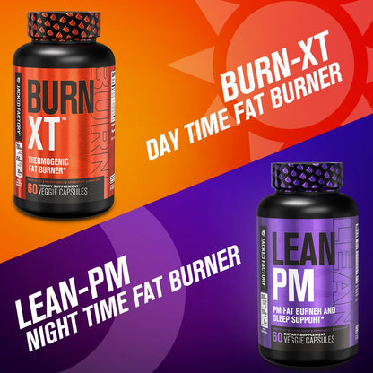 Jacked Factory Lean PM Night Time Fat Burner, Sleep Aid Supplement, & Appetite Suppressant for Men and Women - 60 Stimulant-Free Veggie Weight Loss Diet Pills