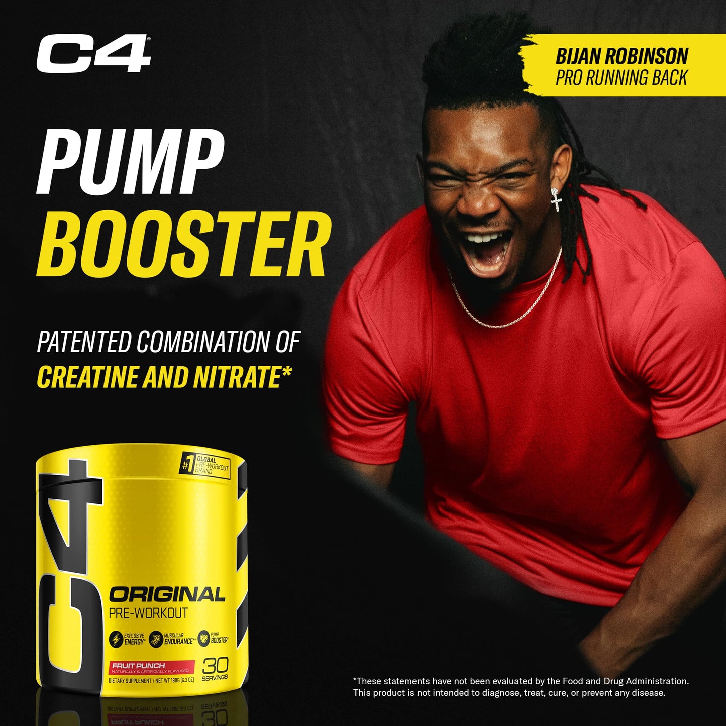 Cellucor C4 Original Pre Workout Powder Fruit Punch | Vitamin C for Immune Support | Sugar Free Preworkout Energy for Men & Women | 150mg Caffeine + Beta Alanine + Creatine | 30 Servings