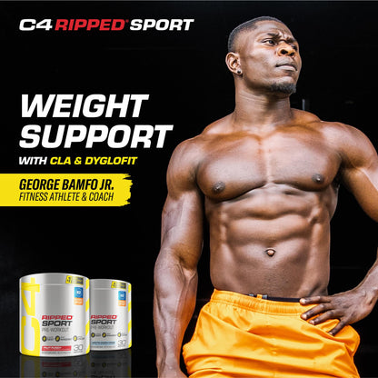 C4 Ripped Sport Pre Workout Powder Fruit Punch - NSF Certified for Sport + Sugar Free Preworkout Energy Supplement for Men & Women | 135mg Caffeine | 30 Servings