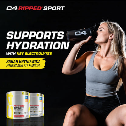 C4 Ripped Sport Pre Workout Powder Fruit Punch - NSF Certified for Sport + Sugar Free Preworkout Energy Supplement for Men & Women | 135mg Caffeine | 30 Servings