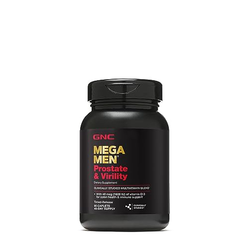 GNC Mega Men Prostate and Virility | Supports Optimal Sexual Health and Prostate Health | 90 Caplets