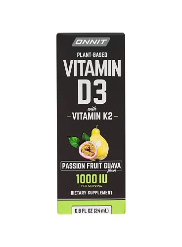 ONNIT Labs Passion Fruit Guava Vitamin D3 Spray with Vitamin K2, 0.8 FZ