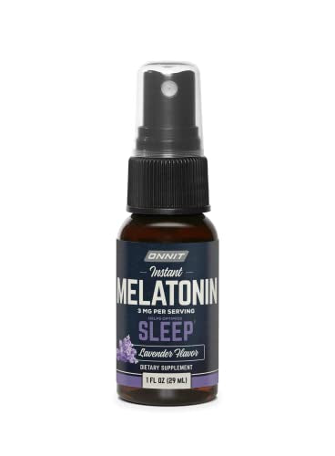 Onnit Melatonin Instant Mist Liquid Sleep Aid Spray - 1mg, 3mg, 5mg per Serving options - Lavender