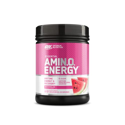 Optimum Nutrition Amino Energy - Pre Workout with Green Tea, BCAA, Amino Acids, Keto Friendly, Green Coffee Extract, Energy Powder - Watermelon, 65 Servings (Packaging May Vary)