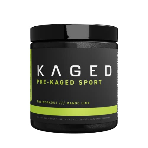 Pre Workout Powder; Kaged Pre-Kaged Sport Pre Workout For Men And Women, Increase Energy, Focus, Hydration, and Endurance, Organic Caffeine, Plant Based Citrulline, Mango Lime