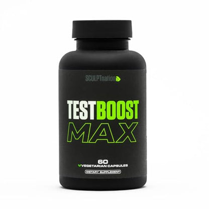 Sculpt Nation by V Shred Test Boost Max - Testosterone Supplement for Men - Tribulus Terrestris for Men - Natural Energy, Stamina, and Strength Booster - 60 Gluten Free Capsules