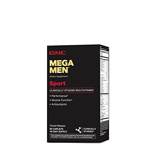 GNC Mega Men Sport Multivitamin for Men, 90 Count, for Performance, Muscle Function, and General Health