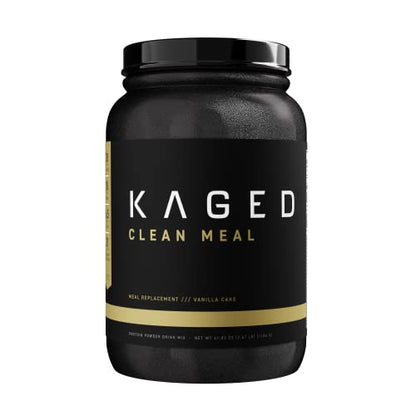 Kaged Clean Meal; Meal Replacement Shake with Whey Protein Isolate, Clean Carbs, MCT Oil Fats, Organic Vitamins and Minerals, Vanilla Cake, 20 servings