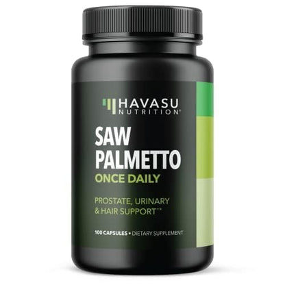 Saw Palmetto Prostate Supplements for Men to Extenze Youth & Reduce Prostate Inflammation | DHT Blocker Hair Health for Men to Suppor Hair Thickening | Over 3 Month Supply Mens Prostate & Hair Health