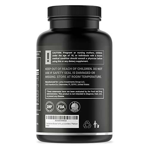 Testosterone Booster for Men - Mens Testo B Life 240 Capsules - Ultimate Male Performance Enhancement Supplement - Boost Drive, Endurance, Strength, Stamina & Achieve Lean Muscle Growth