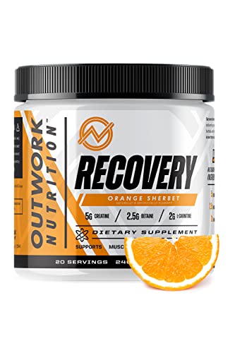 Outwork Nutrition Recovery Supplement - Post Workout Recovery Drink & Muscle Builder - Backed by Science (240 Grams) (Orange Sherbet, 8.46)