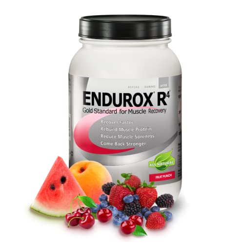 PacificHealth Endurox R4, Post Workout Recovery Drink Mix with Protein, Carbs, Electrolytes and Antioxidants for Superior Muscle Recovery, Net Wt. 4.56 lb, 28 Serving (Fruit Punch)