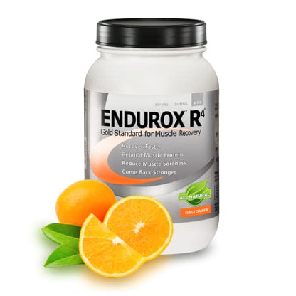 PacificHealth Endurox R4, Post Workout Recovery Drink Mix with Protein, Carbs, Electrolytes and Antioxidants for Superior Muscle Recovery, Net Wt. 4.56 lb, 28 Serving (Tangy Orange)