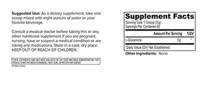 Onnit Glutamine | Boosts Aerobic Performance, Reaction Time and Gut Health | NSF Certified for Sport | 60 Servings (Unflavored)