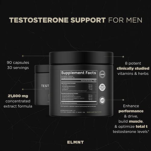 21,800mg Testosterone Booster for Men 8X Strength w. Ashwagandha, Tongkat Ali, Pycnogenol, Tribulus - Total T Male Enhancing Test Booster + Muscle Builder Workout Testosterone Supplement for Men