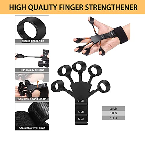 2PCS Grip Strength Trainer Upgraded Hand Grip Strengthener Hand Exerciser Forearm Strengthener, Hand Gripper, Finger Strengthener 6 Resistance Levels, Grip Strength Tester