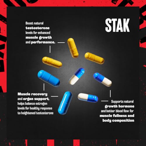 Animal Stak – Complete Natural Hormone Booster Supplement with Tribulus – Natural Testosterone Booster for Athletes – Contains Estrogen Blockers – 1 Month Cycle