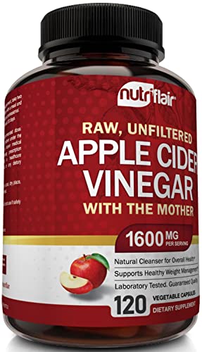 Apple Cider Vinegar Capsules with The Mother - 120 Vegan ACV Pills - Best Supplement for Healthy Weight Loss, Diet, Keto, Digestion, Detox, Immune - Powerful Cleanser & Appetite Suppressant Non-GMO