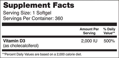 NatureWise Vitamin D3 2000iu (50 mcg) Healthy Muscle Function, and Immune Support, Non-GMO, Gluten Free in Cold-Pressed Olive Oil, Packaging Vary ( Mini Softgel), 360 Count(Pack of 1)