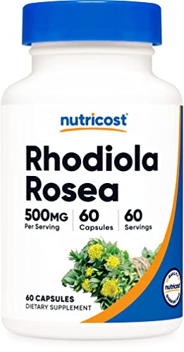 Nutricost Rhodiola Rosea 500mg, 60 Vegetarian Capsules - Gluten Free and Non-GMO Rhodiola Rosea Supplement