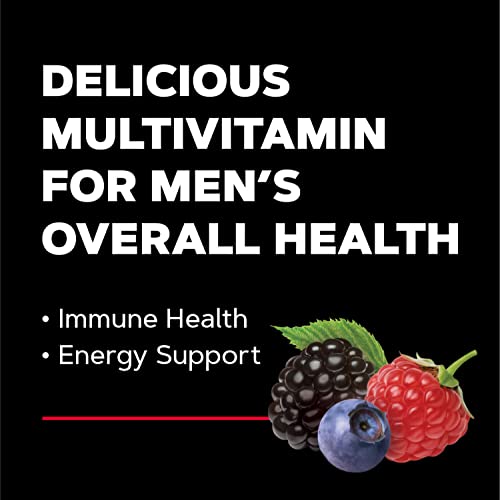 GNC Mega Men Gummy Multivitamin | Supports Energy, Metabolism, and Immune System, Gluten Free | Mixed Berry | 120 Gummies