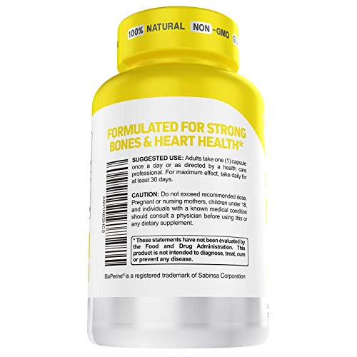 Immune System Support Vitamin K2 (MK7) with D3 5000 Iu Supplement with Bioperine (Black Pepper) 120 Vegetarian Capsules, Strong Bones and Heart Health -k2 d3 Complex- Tiny Easy to Swallow