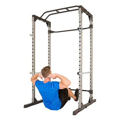 Fitness Reality Squat Rack Power Cage with | Optional Lat Pulldown & Leg Holdown Attachment | Squat and Bench Rack Combos| Super Max 810 XLT |