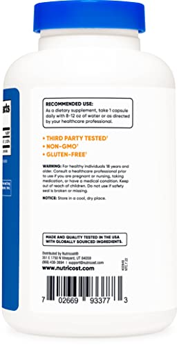 Nutricost Niacinamide (Vitamin B3) 500mg, 240 Capsules - Non-GMO, Gluten Free, Flush Free Vitamin B3