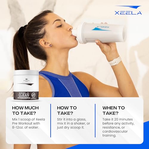 XEELA Pre Workout - Clean & Tested - Jitter Free, Safe, and Natural - Increase Thermogenic Energy, Focus, and Endurance w/Creatine, Organic Caffeine, and Plant Based Citrulline (Vanilla Iced Coffee)