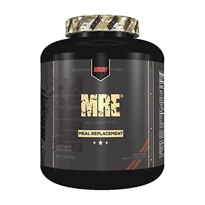 REDCON1 MRE Meal Replacement Supplement, Fudge Brownie - Whole Food Protein + Carbohydrate Blend with No Whey for Post Workout Fuel - Natural Protein Powder with MCT Oil + Amino Acids (7 lbs)