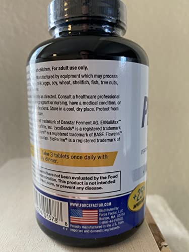 Force Factor Prostate Advanced, Health Supplement for Men for Reducing Nighttime Bathroom Trips, Bladder & Urinary Relief, with Saw Palmetto, Beta-Sitosterol, 180 Tablets (1-Pack)