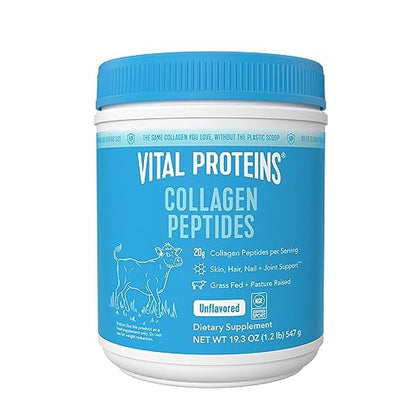 Vital Proteins Collagen Peptides Powder, Promotes Hair, Nail, Skin, Bone and Joint Health, Unflavored 19.3 OZ