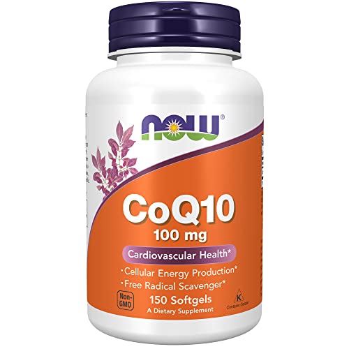 NOW Supplements, CoQ10 (Coenzyme Q10) 100 mg, Pharmaceutical Grade, Cardiovascular Health*, 150 Softgels