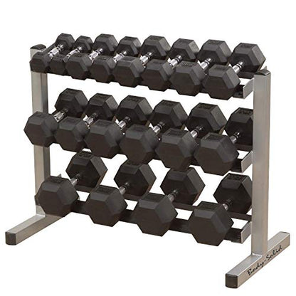 Body-Solid Three-Tier Horizontal Dumbbell Rack (GDR363) - Dumbbells not Included