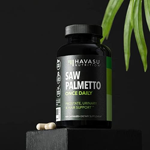 Saw Palmetto Prostate Supplements for Men to Extenze Youth & Reduce Prostate Inflammation | DHT Blocker Hair Health for Men to Suppor Hair Thickening | Over 3 Month Supply Mens Prostate & Hair Health