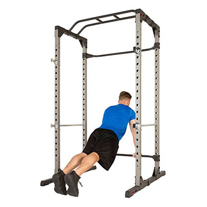 Fitness Reality Squat Rack Power Cage with | Optional Lat Pulldown & Leg Holdown Attachment | Squat and Bench Rack Combos| Super Max 810 XLT |