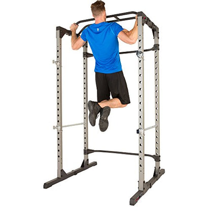 Fitness Reality Squat Rack Power Cage with | Optional Lat Pulldown & Leg Holdown Attachment | Squat and Bench Rack Combos| Super Max 810 XLT |