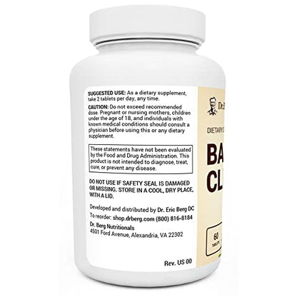 Dr. Berg's Bacti-Cleanse - 8in1 Immune Booster Supplements with Digestive and Inflammation Support Formula - Natural Phytonutrients Minerals and Rich in Antioxidants w/Vitamin D3 & Zinc - 60 Capsules