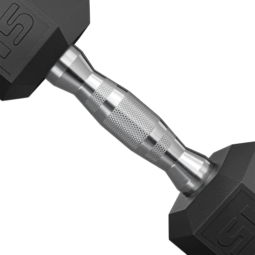 Epic Fitness 210-Pound Hex Dumbbell Set with Heavy Duty A-Frame Rack