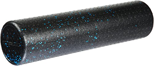 Amazon Basics High-Density Round Foam Roller for Exercise, Massage, Muscle Recovery - 18-inch, Blue Speckled