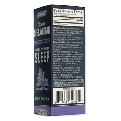 Onnit Melatonin Instant Mist Liquid Sleep Aid Spray - 1mg, 3mg, 5mg per Serving options - Lavender