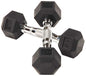 Signature Fitness Rubber Encased Hex Dumbbell, 5LB Pair