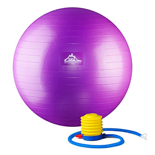 Black Mountain Products Professional Grade Stability Ball, Purple, 55 cm