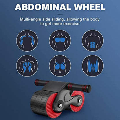 Automatic Rebound Aabdominal Wheel, Rebound Abdominal Wheel, Wheels Roller Domestic Abdominal Exerciser, Ab Roller Wheel Exercise Equipment for Beginners Core Workouts