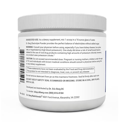 Dr. Berg Hydration Keto Electrolyte Powder - Enhanced w/ 1,000mg of Potassium & Real Pink Himalayan Salt (NOT Table Salt) - Tangerine Flavor Hydration Drink Mix Supplement - 50 Servings