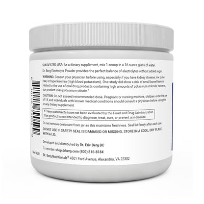 Dr. Berg Hydration Keto Electrolyte Powder - Enhanced w/ 1,000mg of Potassium & Real Pink Himalayan Salt (NOT Table Salt) - Tangerine Flavor Hydration Drink Mix Supplement - 50 Servings