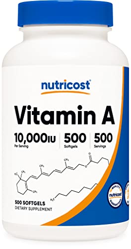 Nutricost Vitamin A 10,000 IU, 500 Softgel Capsules